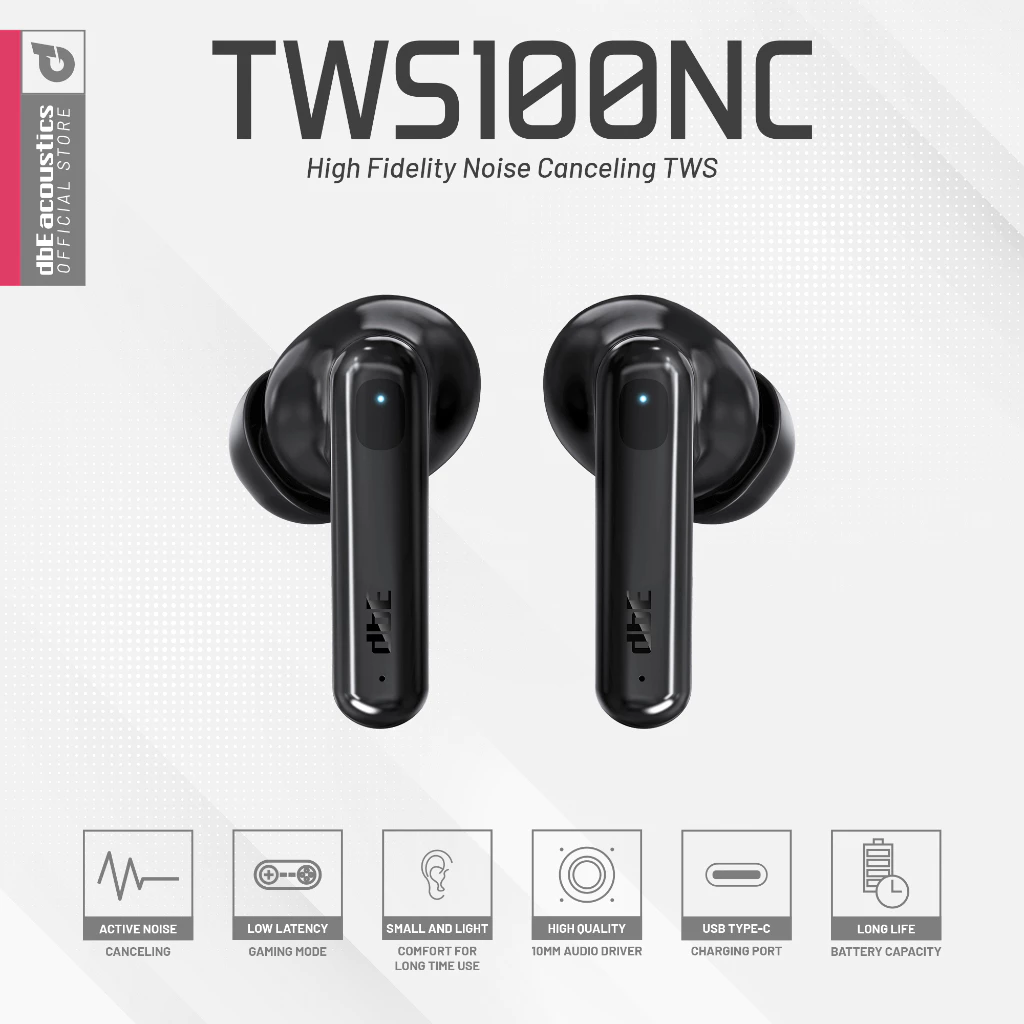 dbE TWS100NC Earphone Bluetooth TWS Gaming ANC