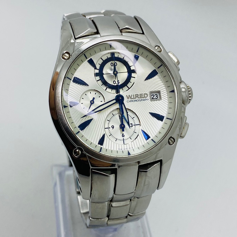 Seiko Wired 7T92 0GK0 Chronograph Grey Dial