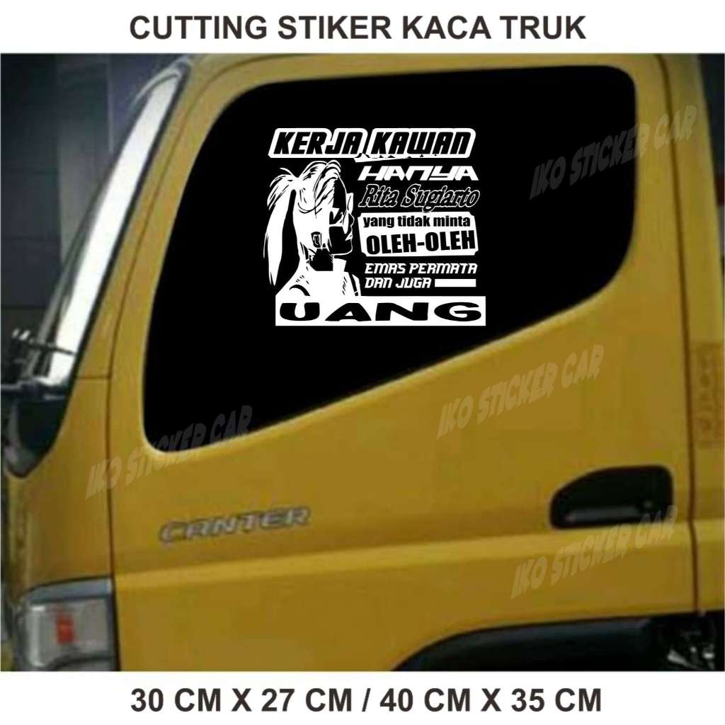 Jual Cutting Stiker Kaca Truk Mobil Canter Pick up L300 Body Samping ...