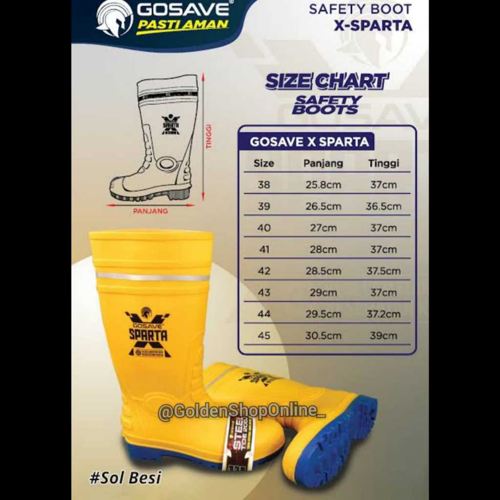 Jual Gosave Sepatu Safety Boots Sparta - X | Shopee Indonesia
