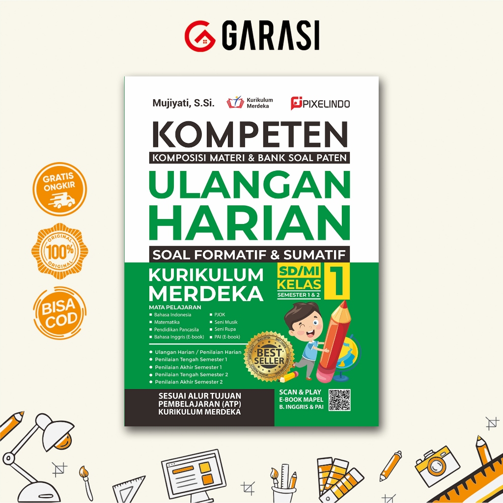 Jual UPDATE BUKU SEKOLAH ULANGAN HARIAN KURIKULUM MERDEKA KELAS 1 SD ...