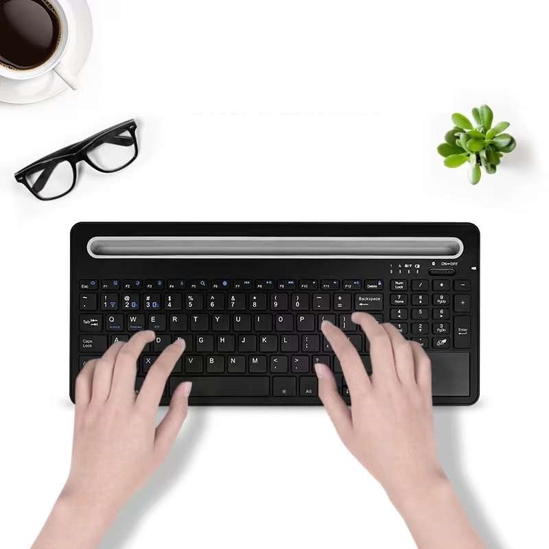 Jual Keyboard Wireless Bluetooth Smartphone Stand For iPhone iPad ...