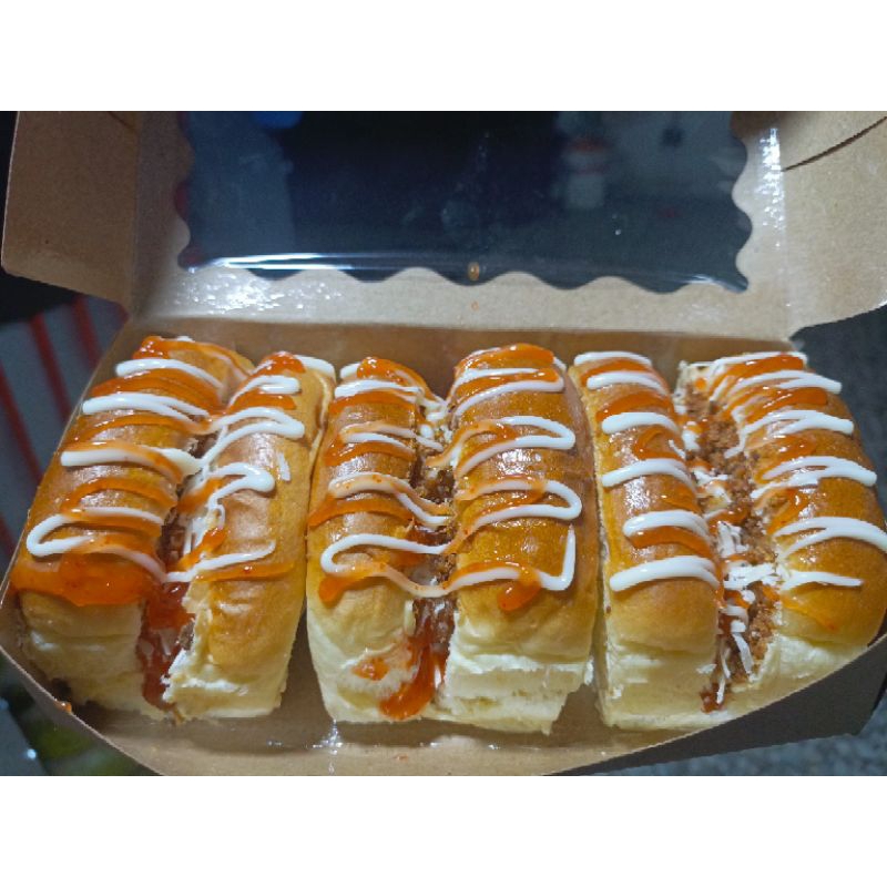 Jual roti Abon full isi (abon, keju, mayonaise, saus, daun pasley) enak ...
