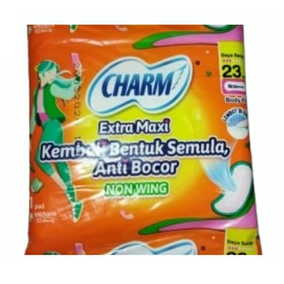 Jual CHARM PEMBALUT EXTRA MAXI NON WING 23 CM ANTI BOCOR BODY FIT PANTY ...
