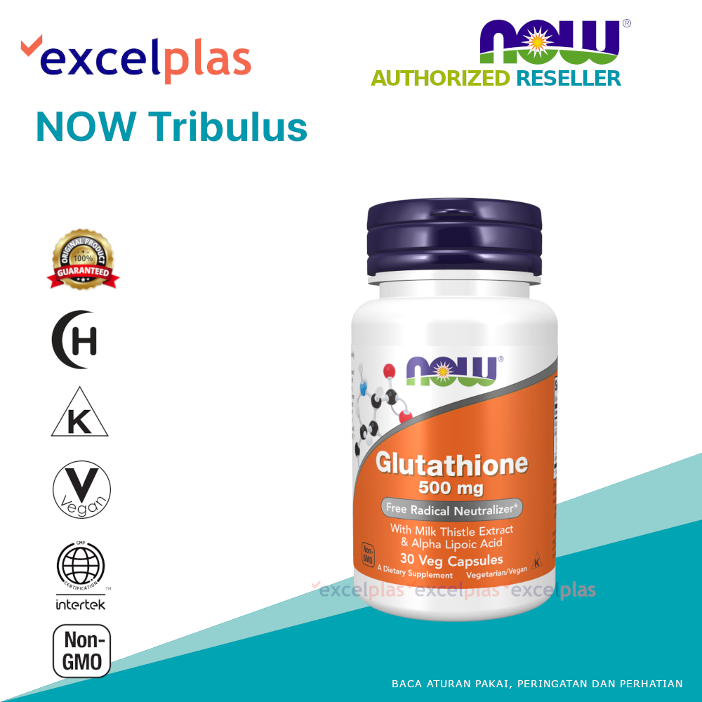 now glutathione detox support Jual NOW Glutathione 500 mg Veg Capsules - Detox Support