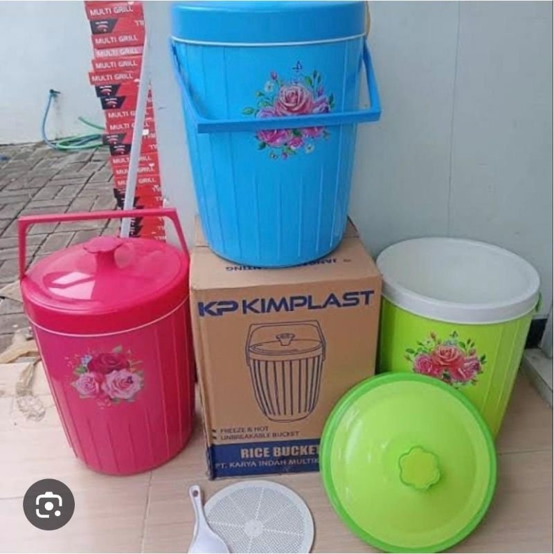 Jual RICE BUCKET 17LITER RICE BUCKET KIMPLAST RICE BUCKET TEBAL TEMPAT ...