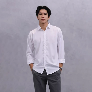 Wilmerstudios Kemeja Toyobo Slimfit Lengan Panjang Putih All Variant
