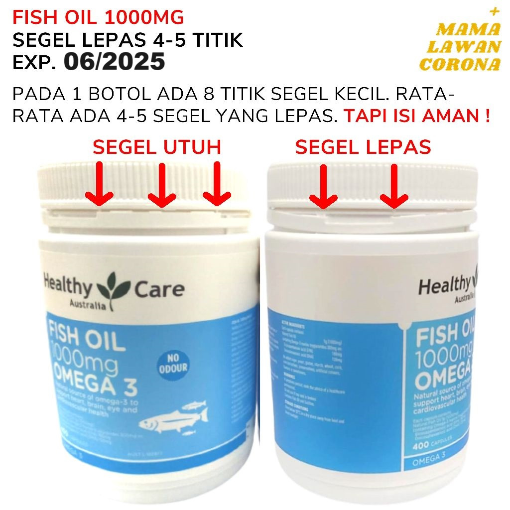 Jual Healthy Care Fish Oil Mg Capsules No Odour Odourless