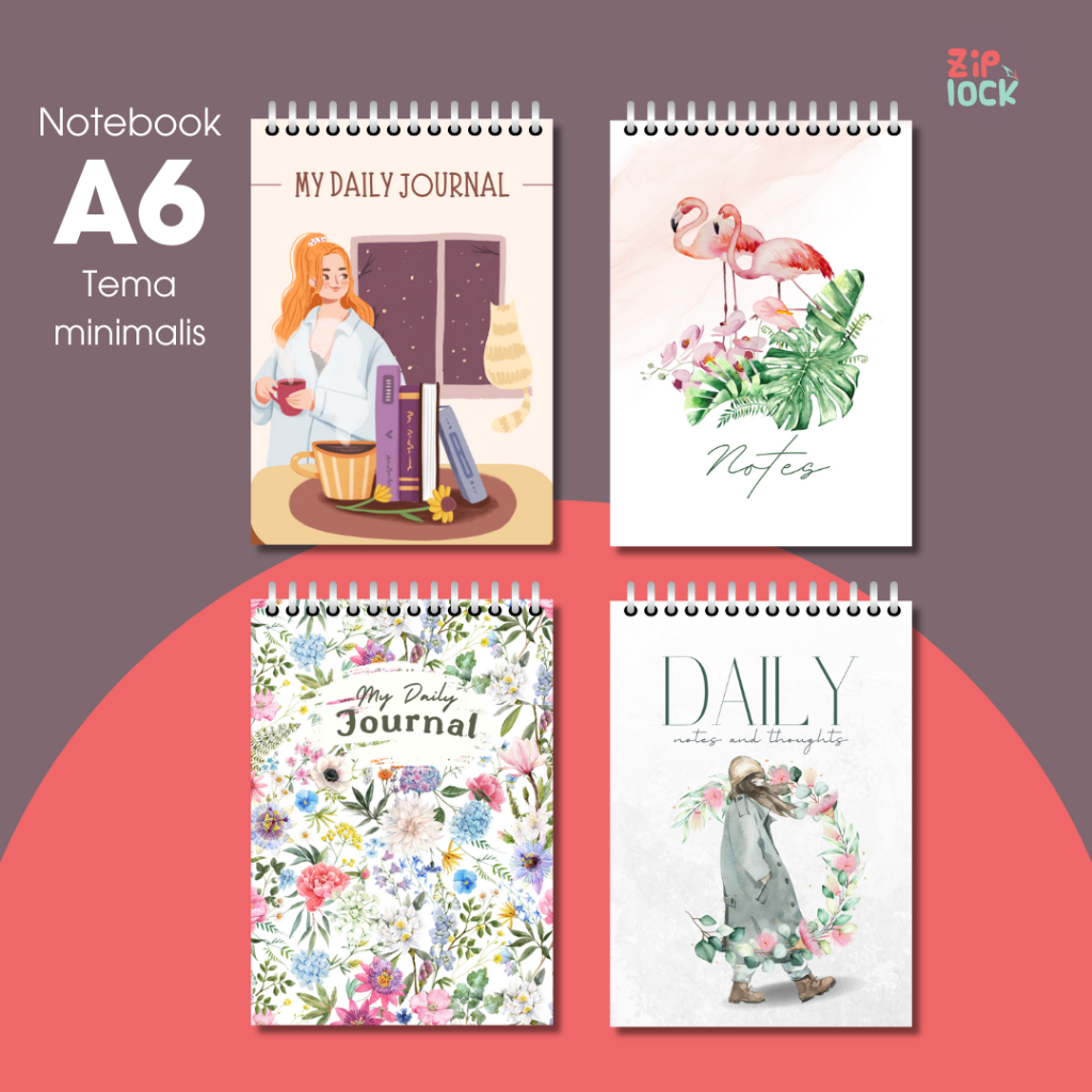Jual Notebook A6 Buku Souvenir A6 Tema MInimalis Catatan Buku Tulis ...