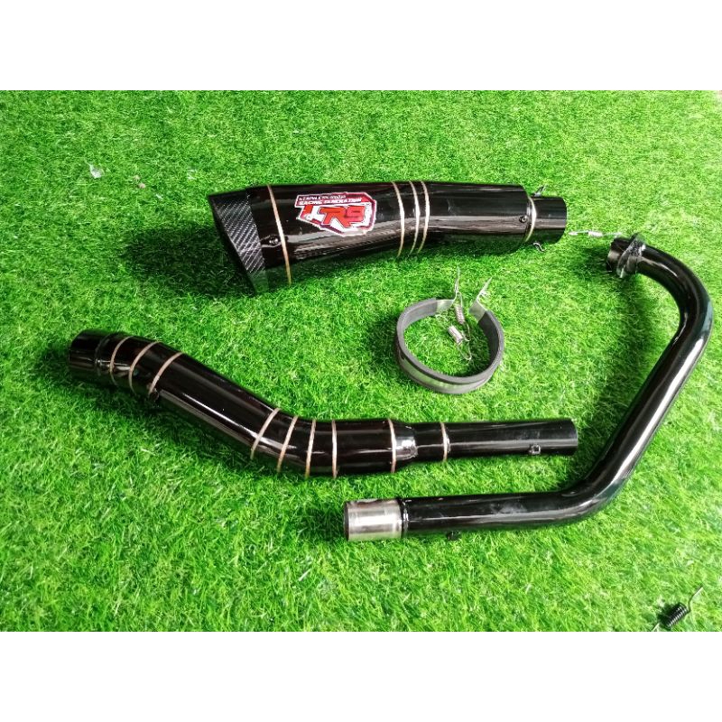Jual Knalpot Racing R9 H2 Full Black Pnp Vixion Tiger Verza CBR150 ...
