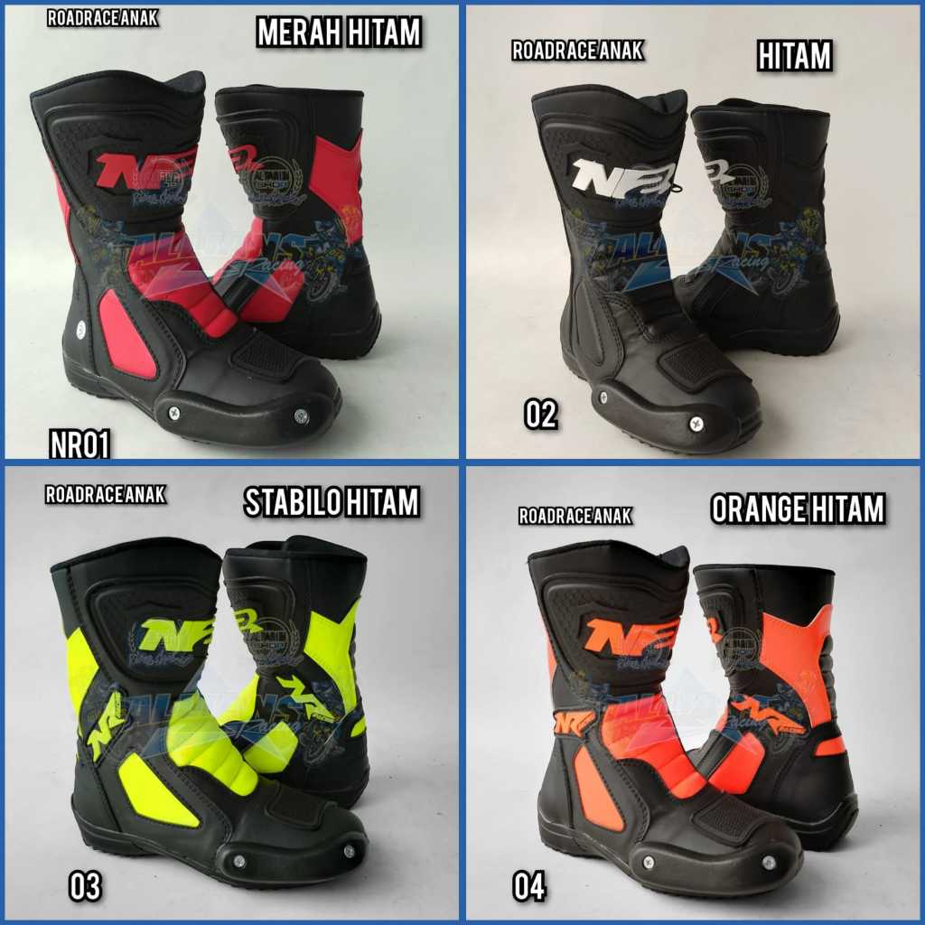 Jual Sepatu Balap Roadrace ANAK Touring Bikers Dragrace Safety ANAK ...