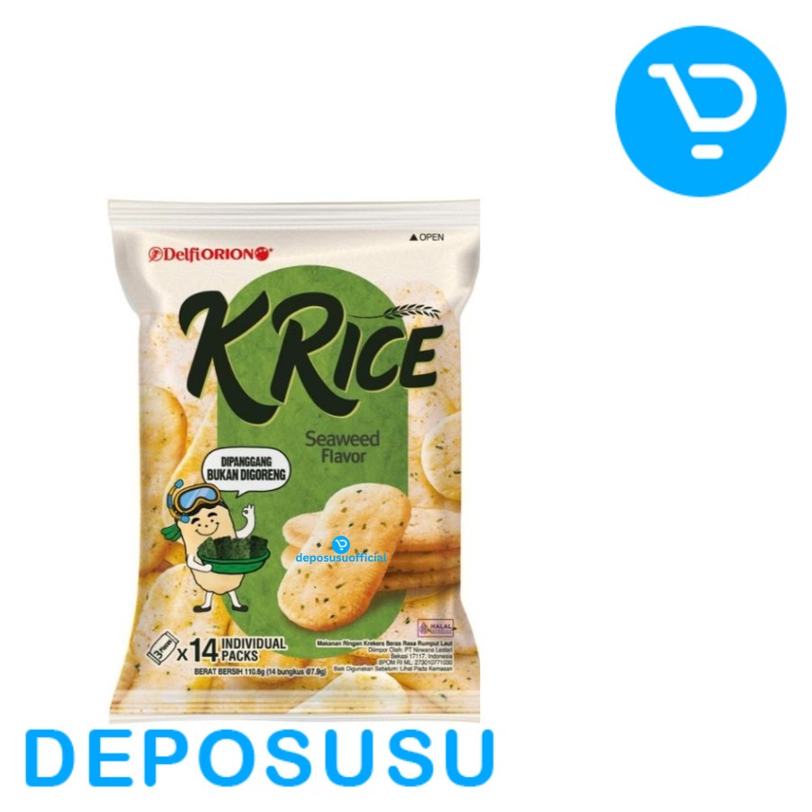 Jual K'rice KRICE Delfi Orion Orice Crackers ORIGINAL/SWEET SEAWEED ...