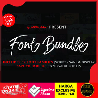Jual 52 Font Bundle Premium Windows Dan Mac | Shopee Indonesia
