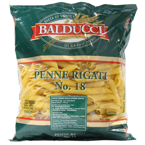 Jual Pasta penne tube Rigati Siap Saji instan instant mentah Balducci ...