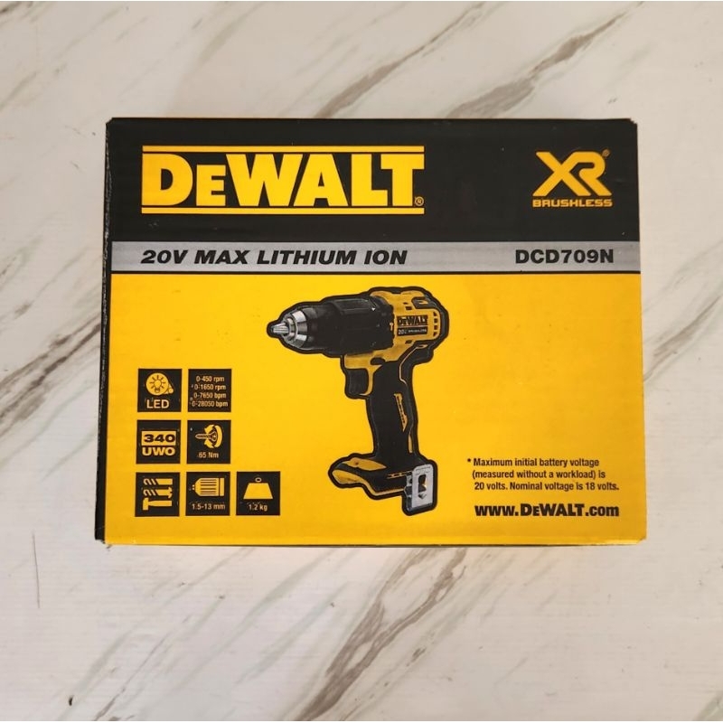 Jual DeWALT DCD709N 20V CORDLESS BRUSHLESS HAMMER DRILL 13MM | Shopee ...
