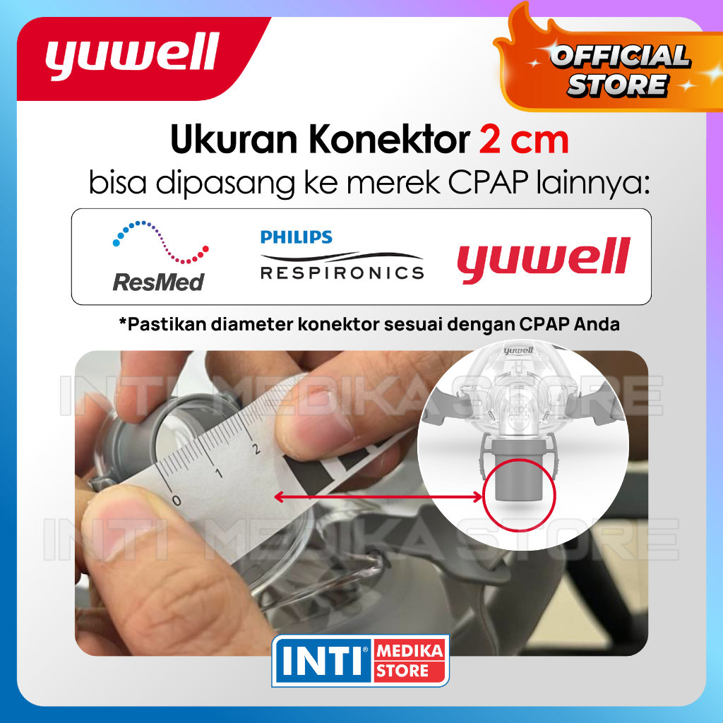 Jual YUWELL - NASAL Mask CPAP BiPAP Sleep Apnea | Masker Hidung YN02 ...