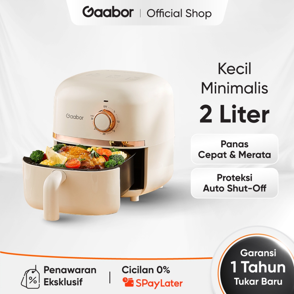 Jual [PROMO ONGKIR] Gaabor MINI Air Fryer Kecil 800W Low Watt Mesin