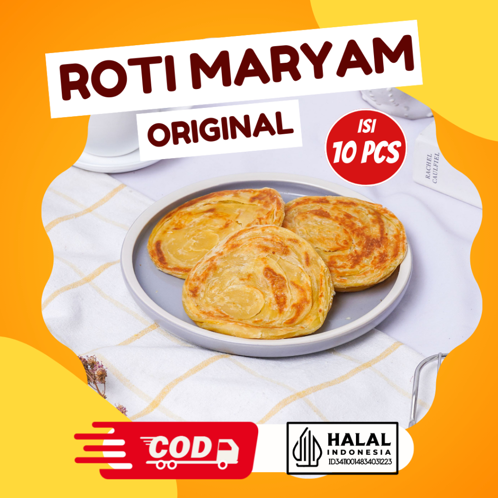 Jual Roti Maryam Original isi 10 | Roti Cane / Roti Canai Frozen ...