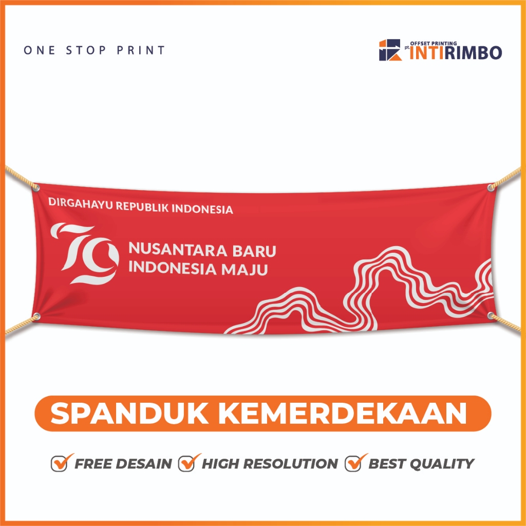 Jual INTI RIMBO - CUSTOM CETAK SPANDUK KEMERDEKAAN HUT RI DIRGAHAYU ...