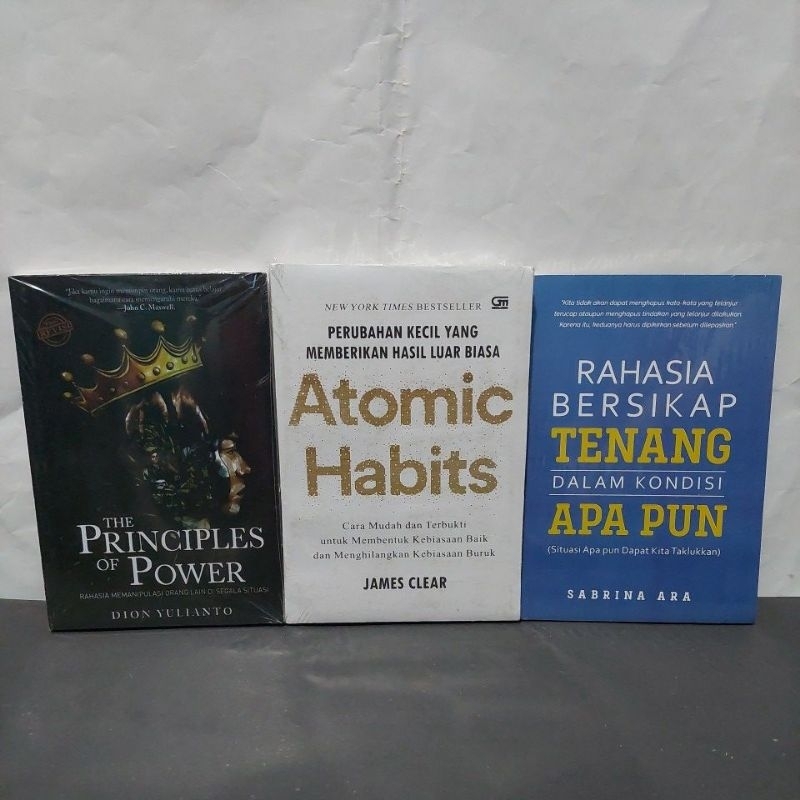 Jual Paket 3 Buku The Principles Of Power Atomic Habit Rahasia