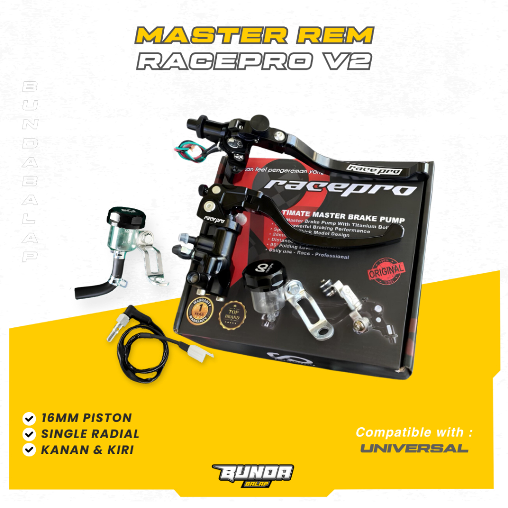 Jual Master Rem RacePro Radial Kanan Tabung Kiri / Kopling Vario Beat ...
