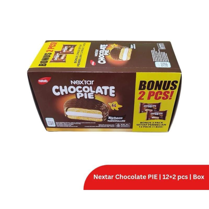 Jual NEXTAR CHOCOLATE PIE / CHOCOPIE MARSMALLOW BOX ISI 12+2PCS ...