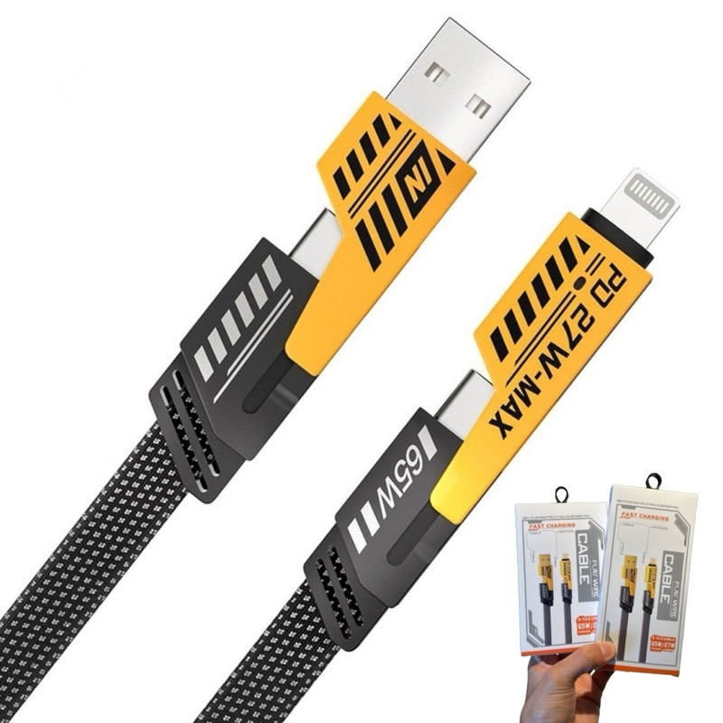 Jual Kabel Data 4 in 1 Convertible Metal Fast Data Cable Cable 65W USB ...