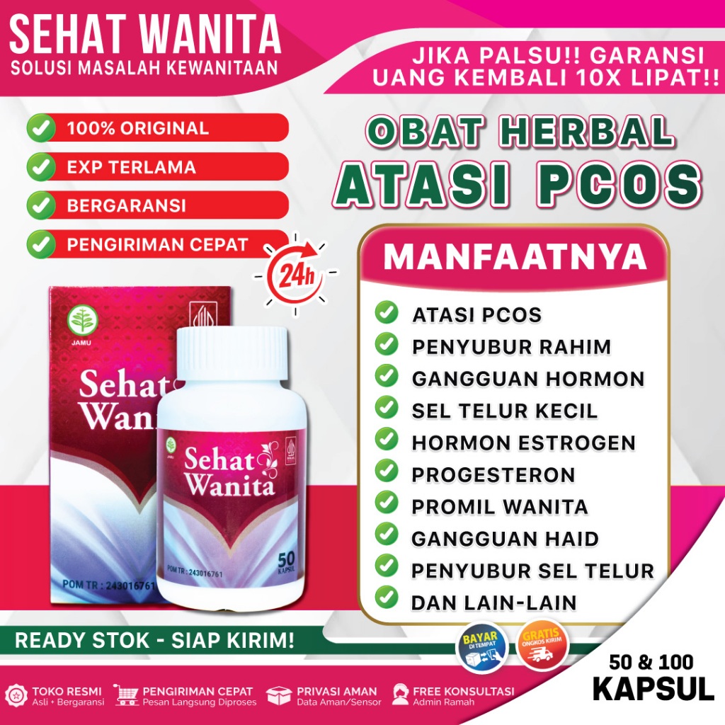 Jual Obat PCOS Wanita - Penambah Hormon Estrogen dan Progesteron ...