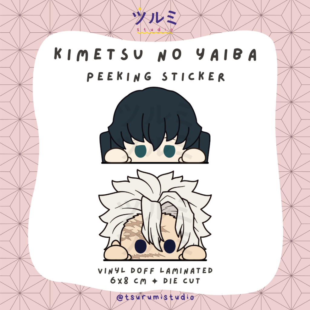 Jual Demon Slayer: Kimetsu No Yaiba Chibi & Peeking Sticker / Peeker ...
