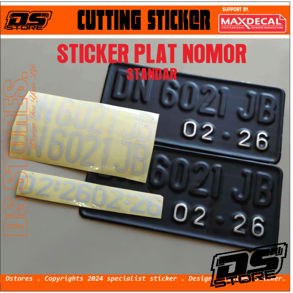 Jual STICKER PLAT NOMOR REFLEKTIVE STICKER PLAT NOMOR NYALA | Shopee ...
