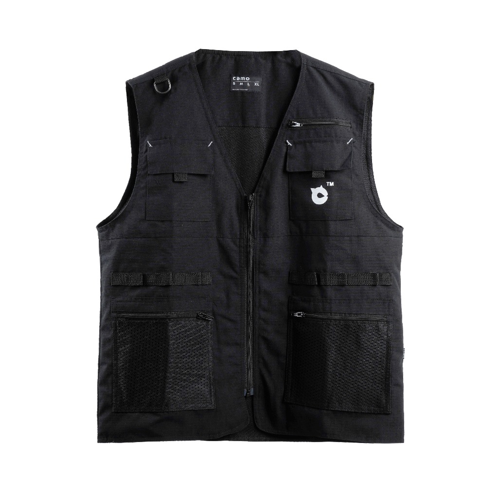 Jual CAMO - Vest Tactical 9954 Black | Rompi Outdor Ranger | Shopee ...