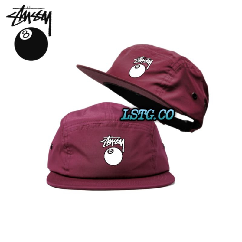 Topi Panel Stussy Ball Logo Five Panel Snapback Hat Caps Casual  Topi Distro Pria Wanita Premium