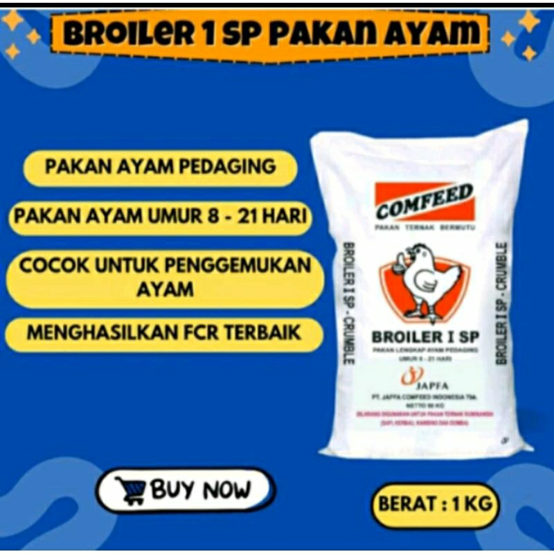Jual Comfeed Pakan Ayam Pedaging Broiler 1 Sp 1kg | Shopee Indonesia