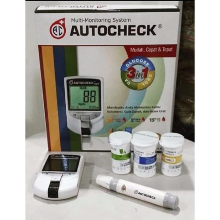 Jual Autocheck gcu 3in1 Alat Test Gula Darah Kolesterol dan Asam Urat ...