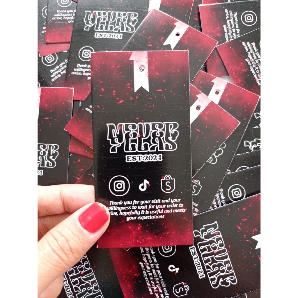 Jual hantag aksesoris handtag Souvenir hangtag Custom hentek thank you ...