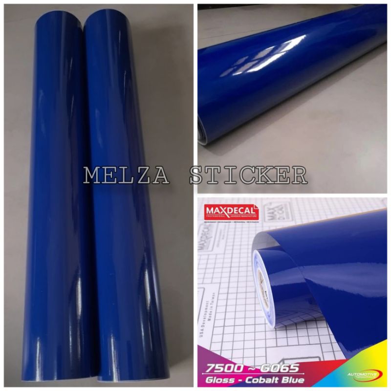 Jual Stiker Skotlet Warna Biru Tua Glossy Lebar 45 Cm | Shopee Indonesia