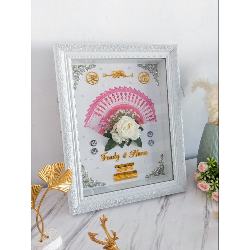 Jual 40x30 frame mahar klasik, frame mahar pernikahan mahar murah ...