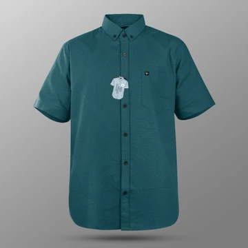 Kemeja Basic Polos Lengan Pendek Pria Dewasa Slimfit Katun Sigaret Premium By LM