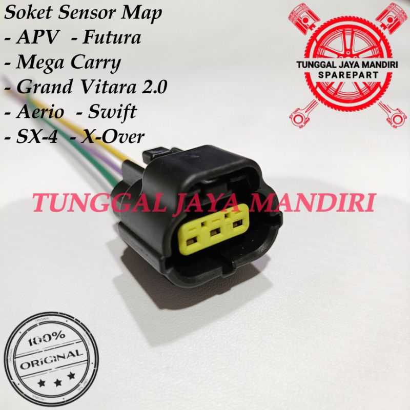 Jual Soket Sensor Map APV Futura Mega Carry Grand Vitara Aerio Swift ...