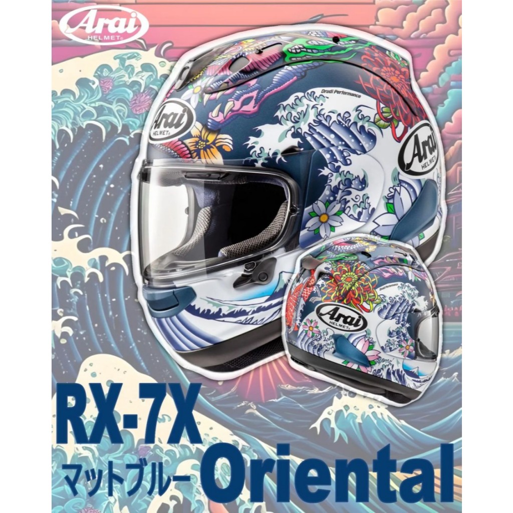 Jual Arai RX7X ORIENTAL FLAT BLUE Helm Full Face Original - SNI ...