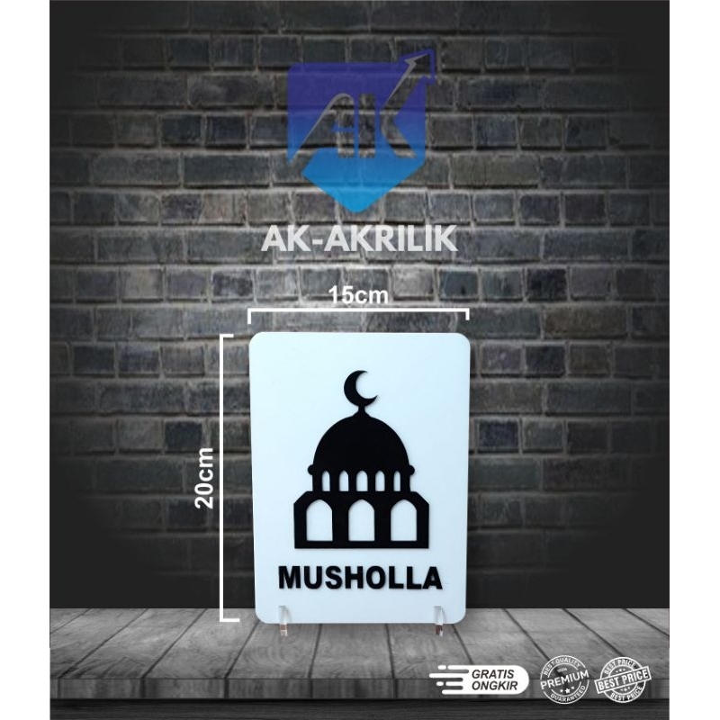 Jual Sign Board Acrylic Timbul Mushola/Papan Tanda Akrilik Timbul ...