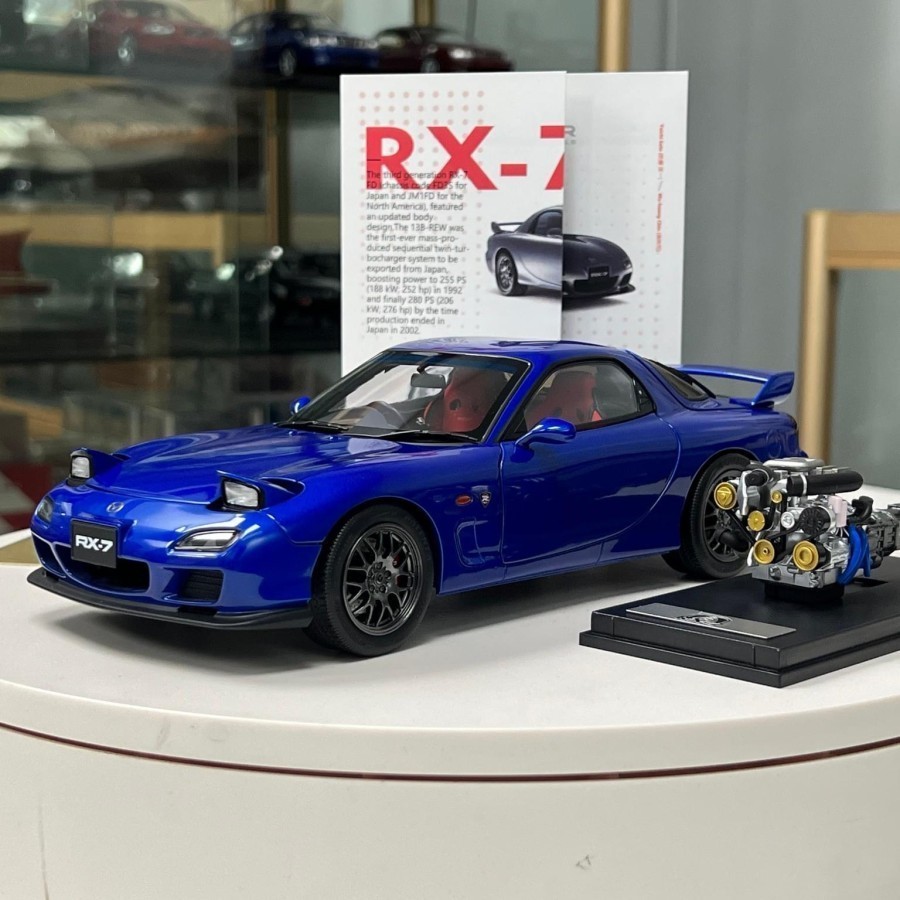 Jual Polar Master 1:18 Diecast Mobil Mazda RX7 Spirit R Blue Superb ...