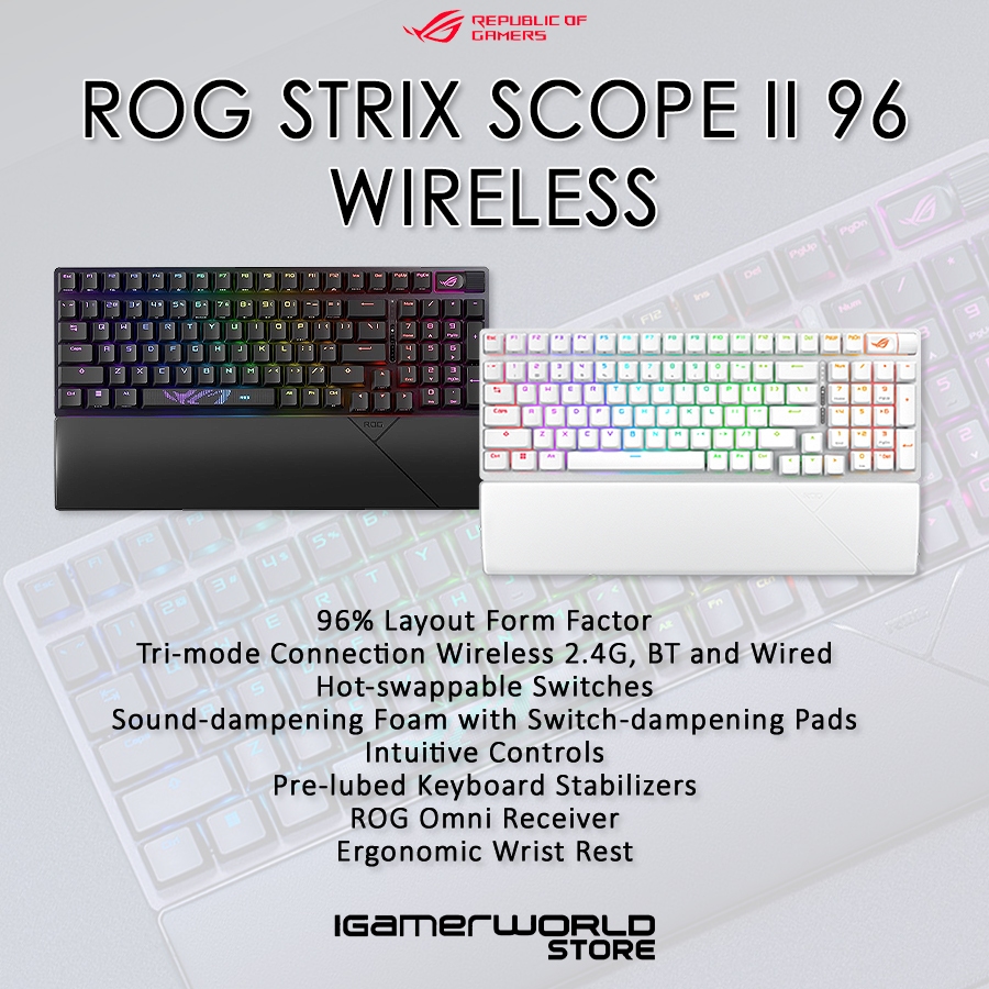 Jual ASUS ROG Strix Scope II 96 Wireless Tri-Mode Connection Gaming ...