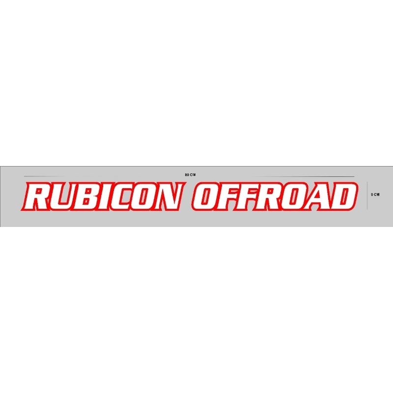 Jual STICKER CUSTOM CUTTING RUBICON OFFROAD 2 WARNA 80cmx6cm | Shopee ...