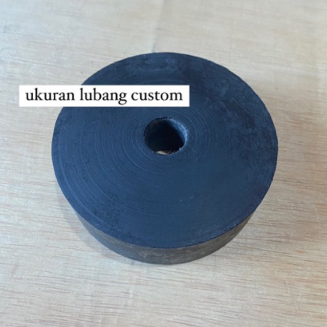 Jual karet bantalan bulat 100x30 (mm) | diameter 10cm tebal 3cm lubang ...