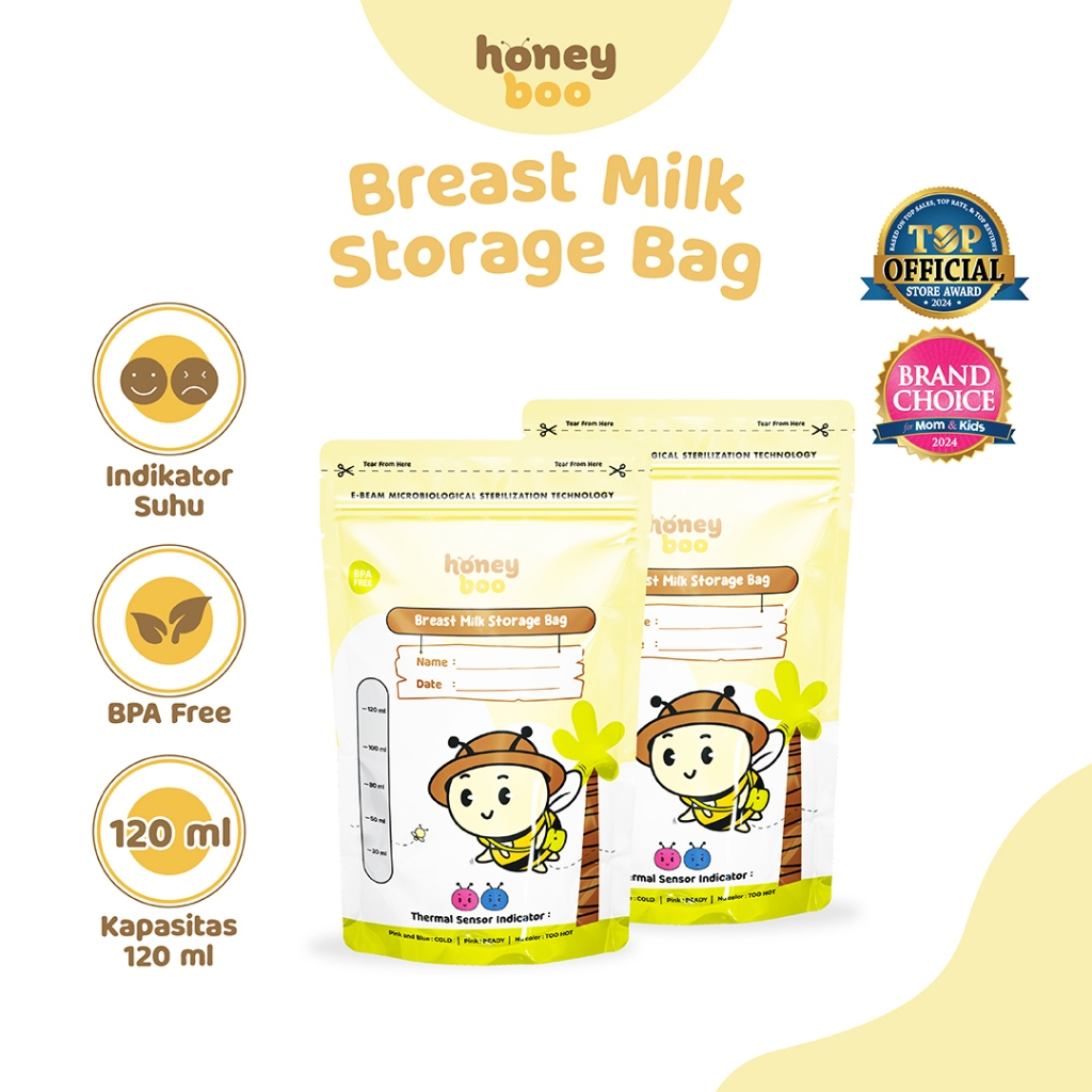 Jual Honey Boo - Plastik Kantong ASI Breast Milk Kemasan 100ml 120ml