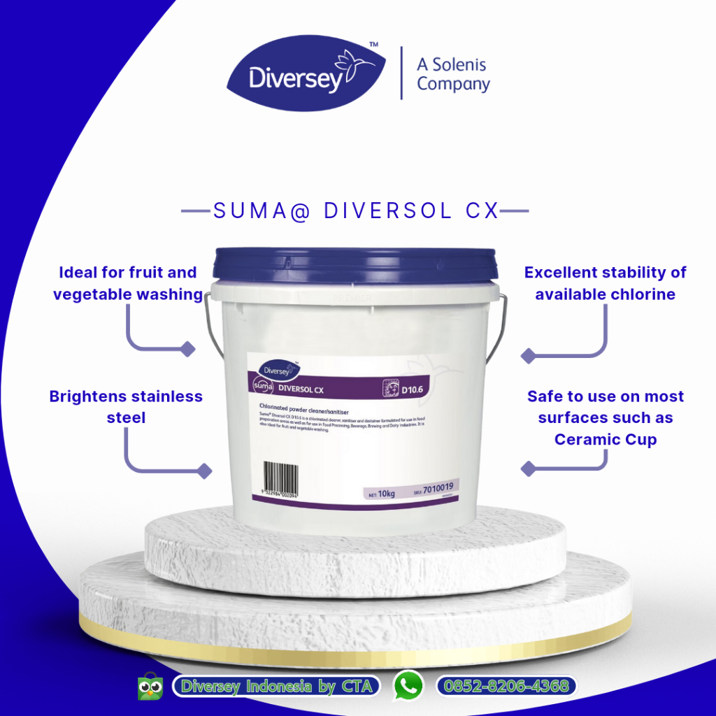 Jual Diversey Diversol CX 10 kg - Pembersih Kerak Kopi & Teh Pada Gelas ...