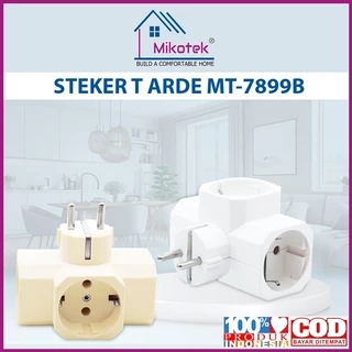 MIKOTEK Steker T Arde 3 Lubang / Colokan 3 Lubang 3 Arah MT-7899B