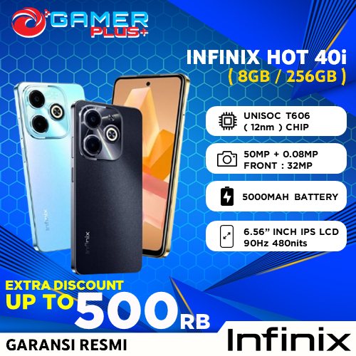 Jual Infinix Hot 40i 8256gb Up To 16gb Extended Ram Unisoc T606 90hz Punch Hole 50mp Ai 8723