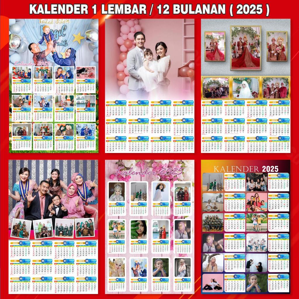 Jual KALENDER DINDING ISI 1 LEMBAR | KALENDER DINDING 2025 | KALENDER